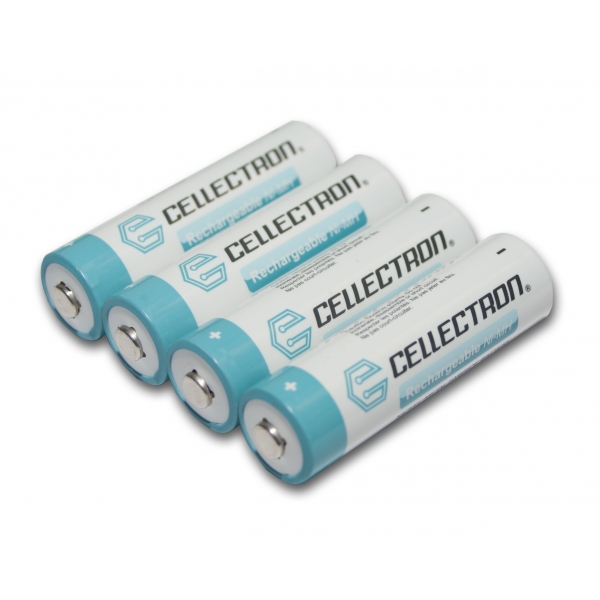 4X NiMH battery AA 2200 mAh button top - 1,2V