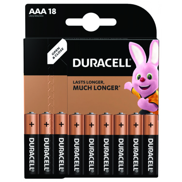 Duracell Basic LR03 AAA x 18 alkaline batteries