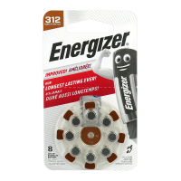 Energizer 312 for hearing aids x 8 batteries