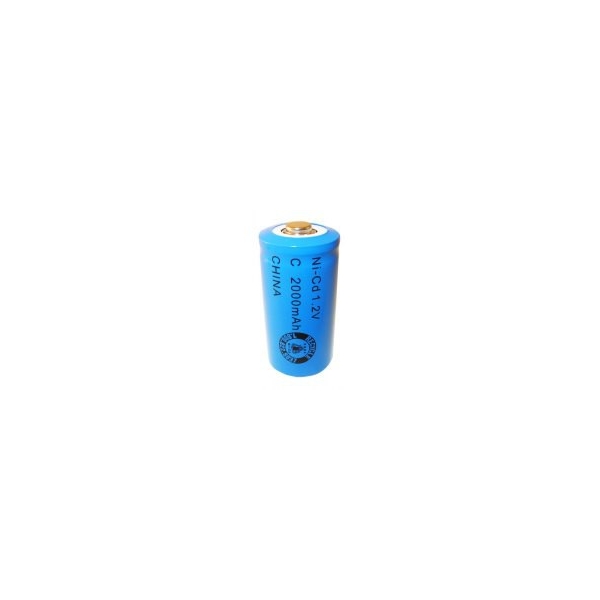 NiCD battery C 2000 mAh button top - 1,2V - Evergreen