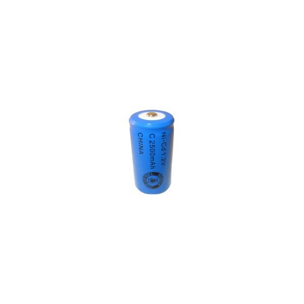 NiCD battery C 2500 mAh button top - 1,2V - Evergreen
