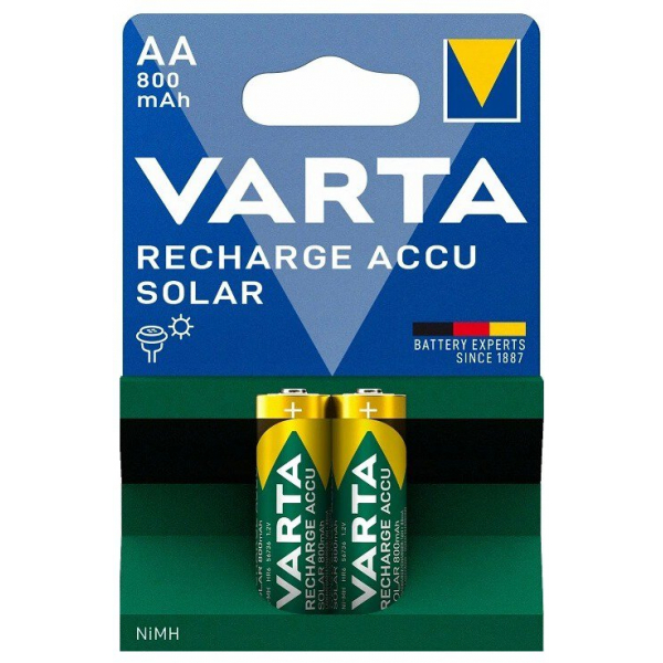 Varta SOLAR LR6/AA Ni-MH 800 mAh x 2 rechargeable batteries