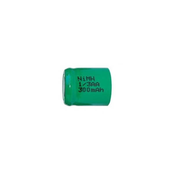 NiMH battery 1/3 AA 300 mAh flat head - 1,2V - Evergreen