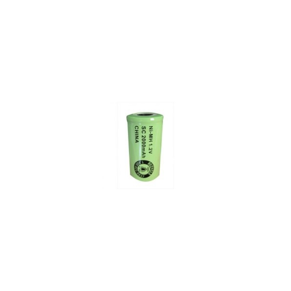 NiMH battery Sub C 2000 mAh flat head - 1,2V - Evergreen