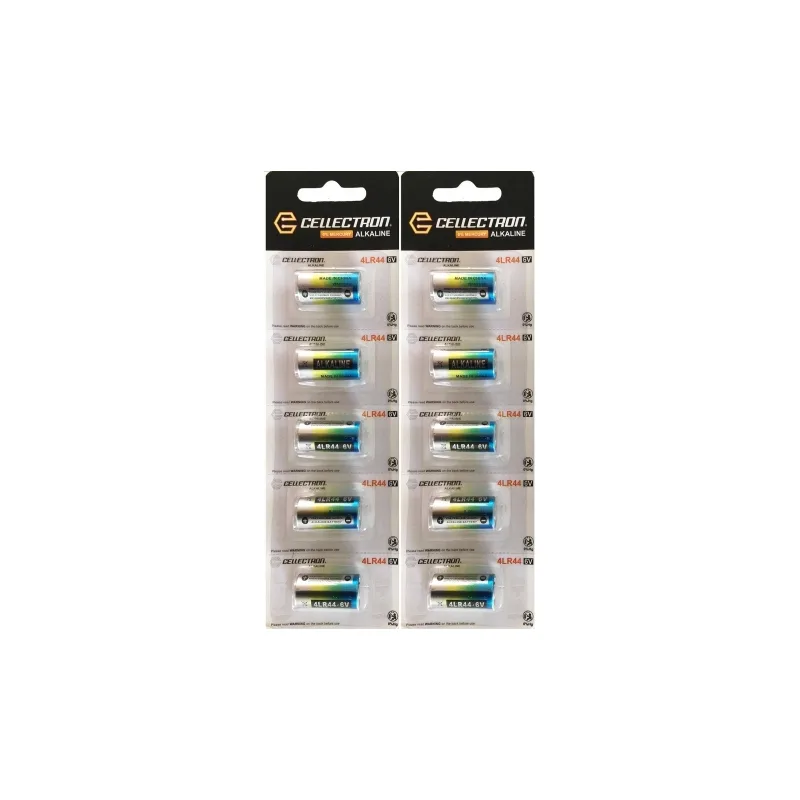 10 x Alkaline battery 4LR44 / A544 / PX28 - 6V Cellectron