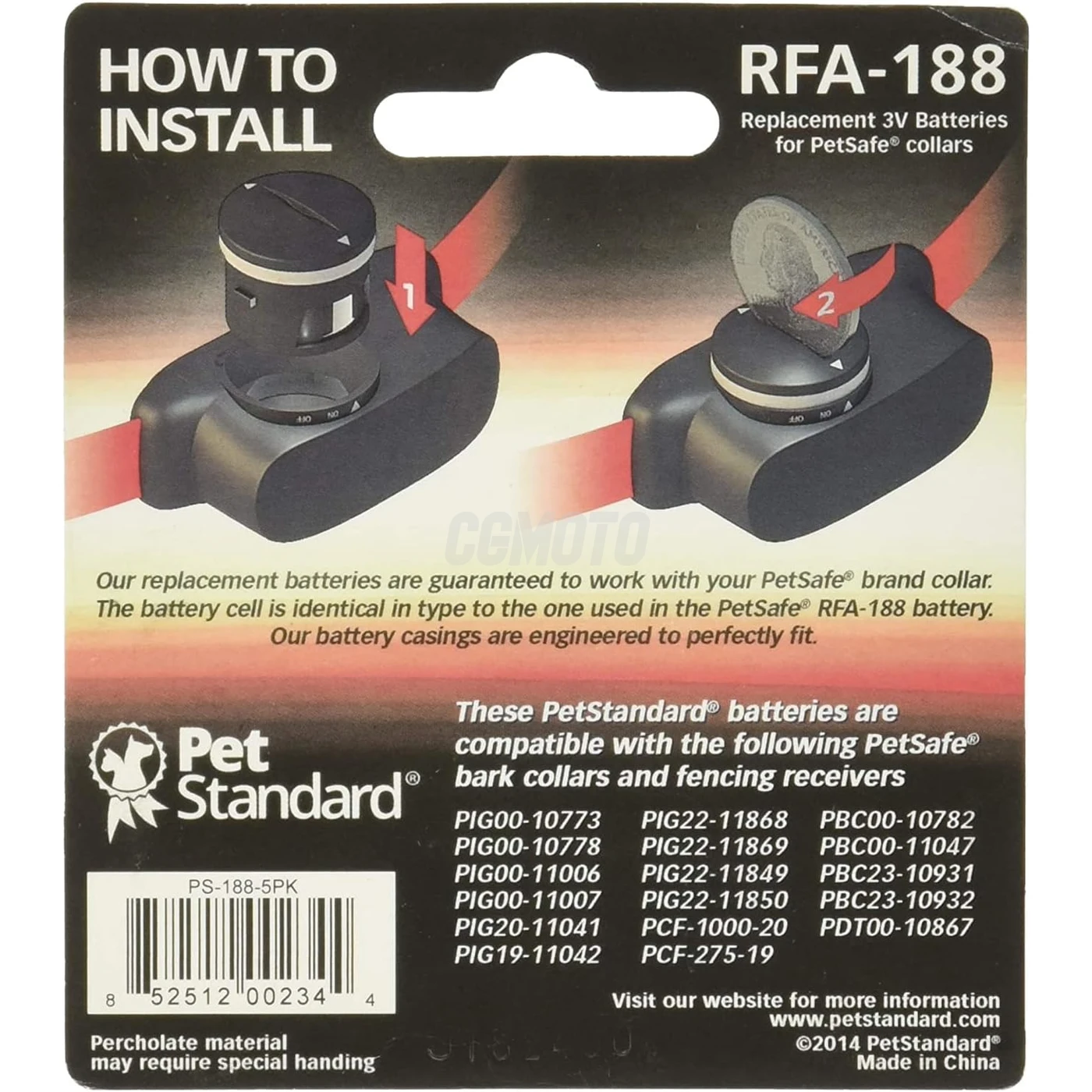 5 batteries for anti-bark collar RFA-188 3 V 