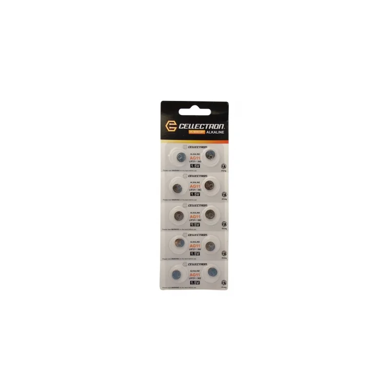 AG11 10 button cell battery AG11 / LR721 / 362 1,5V Cellectron