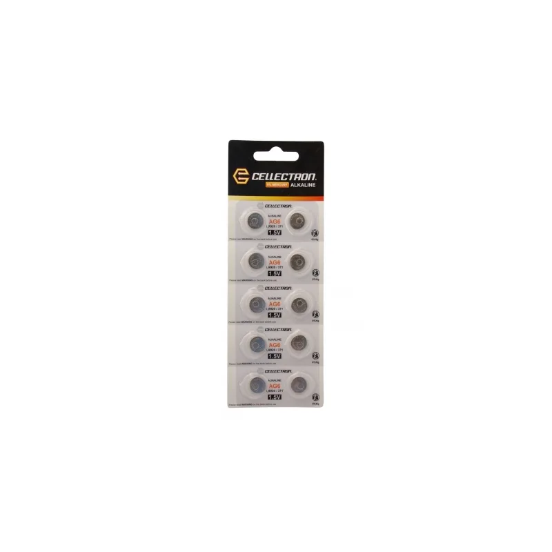 AG6 10 button cell battery AG6 / LR920 / 371 1,5V Cellectron AG6 10 button cell battery AG6 / LR920 / 371 1,5V Cellectron