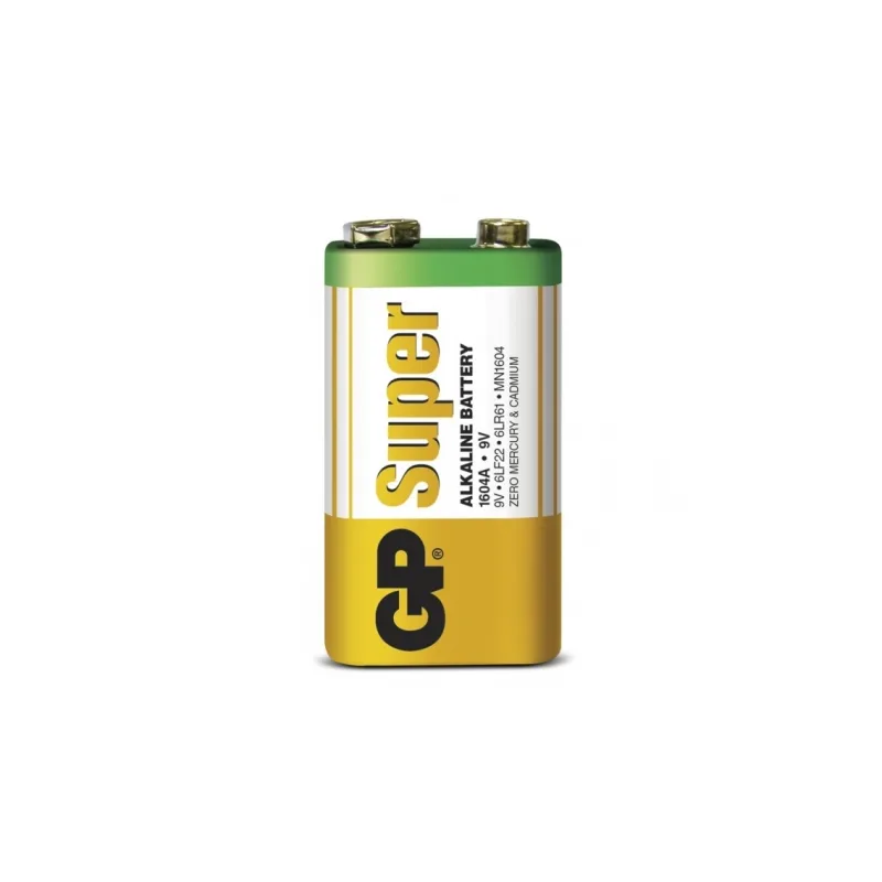 Alkaline battery 1 x 9V / 6LF22 SUPER - 9V - GP Battery
