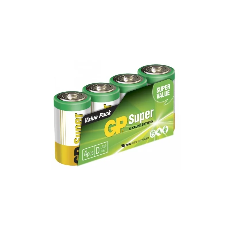Alkaline battery 4 x D / LR20 SUPER - 1,5V - GP Battery