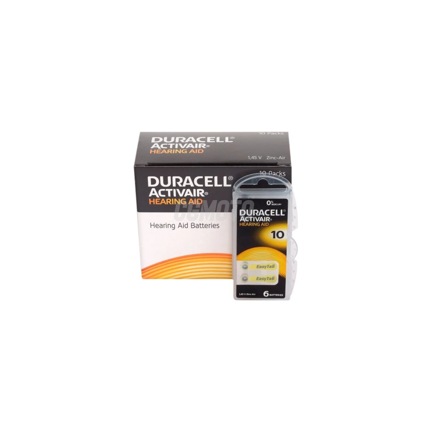 Duracell ActivAir 10 MF for hearing aids x 6 batteries