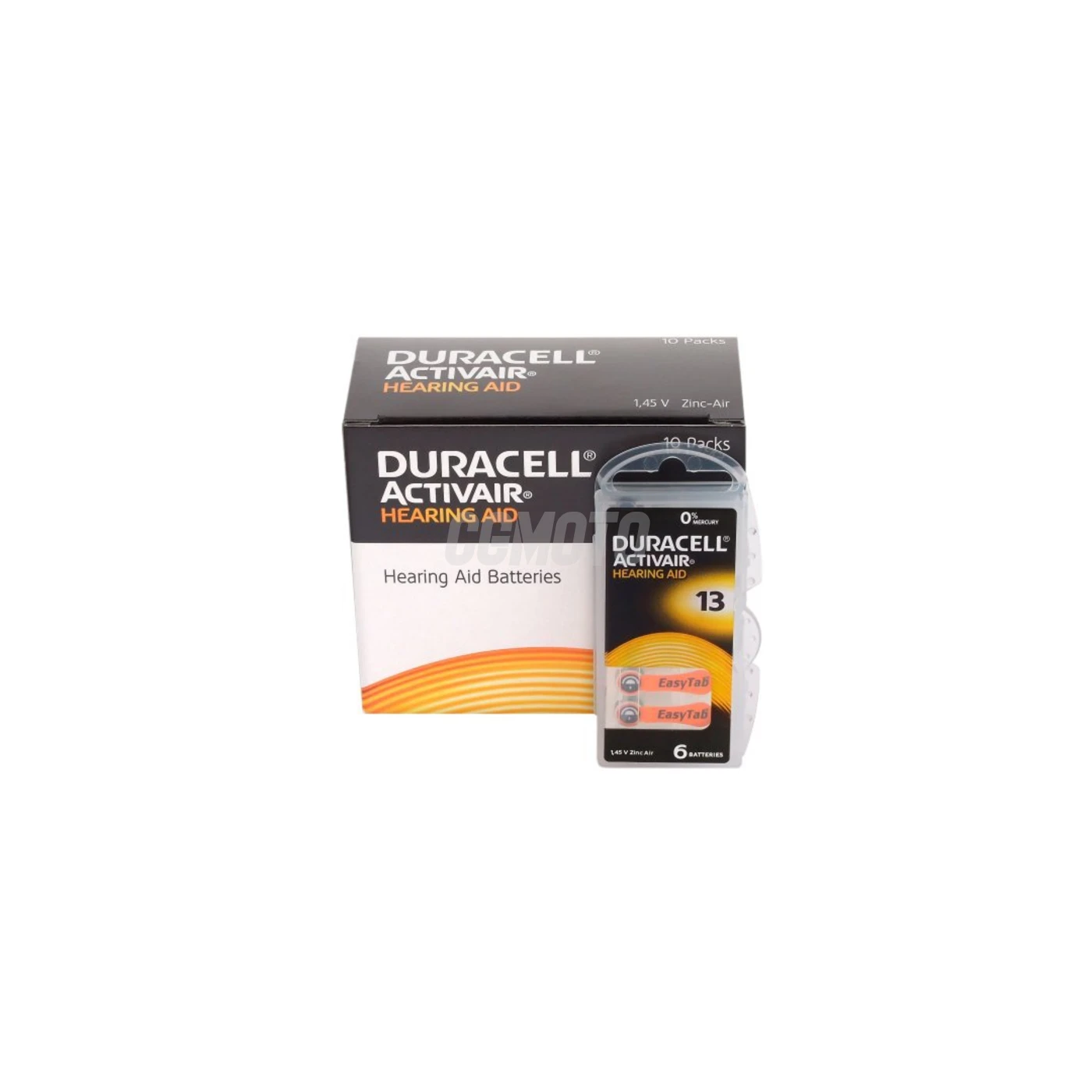 Duracell ActivAir 13 MF for hearing aids x 6 batteries