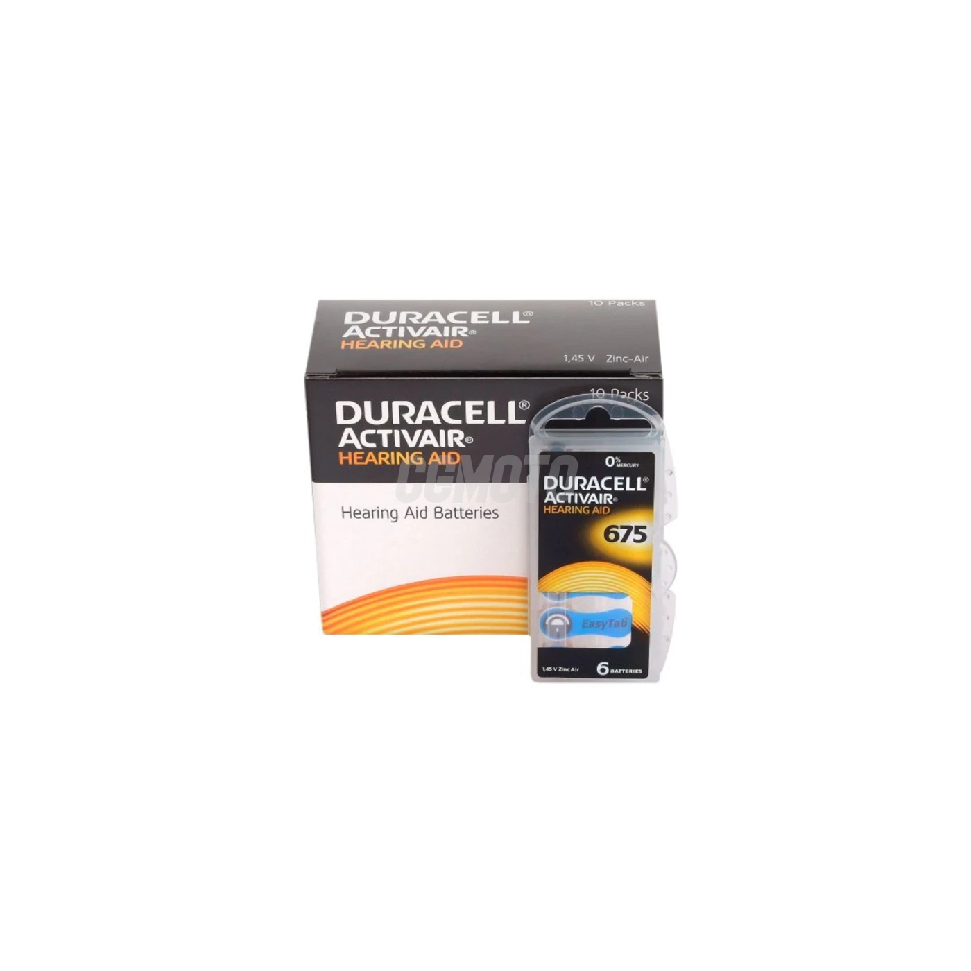 Duracell ActivAir 675 MF for hearing aids x 6 batteries