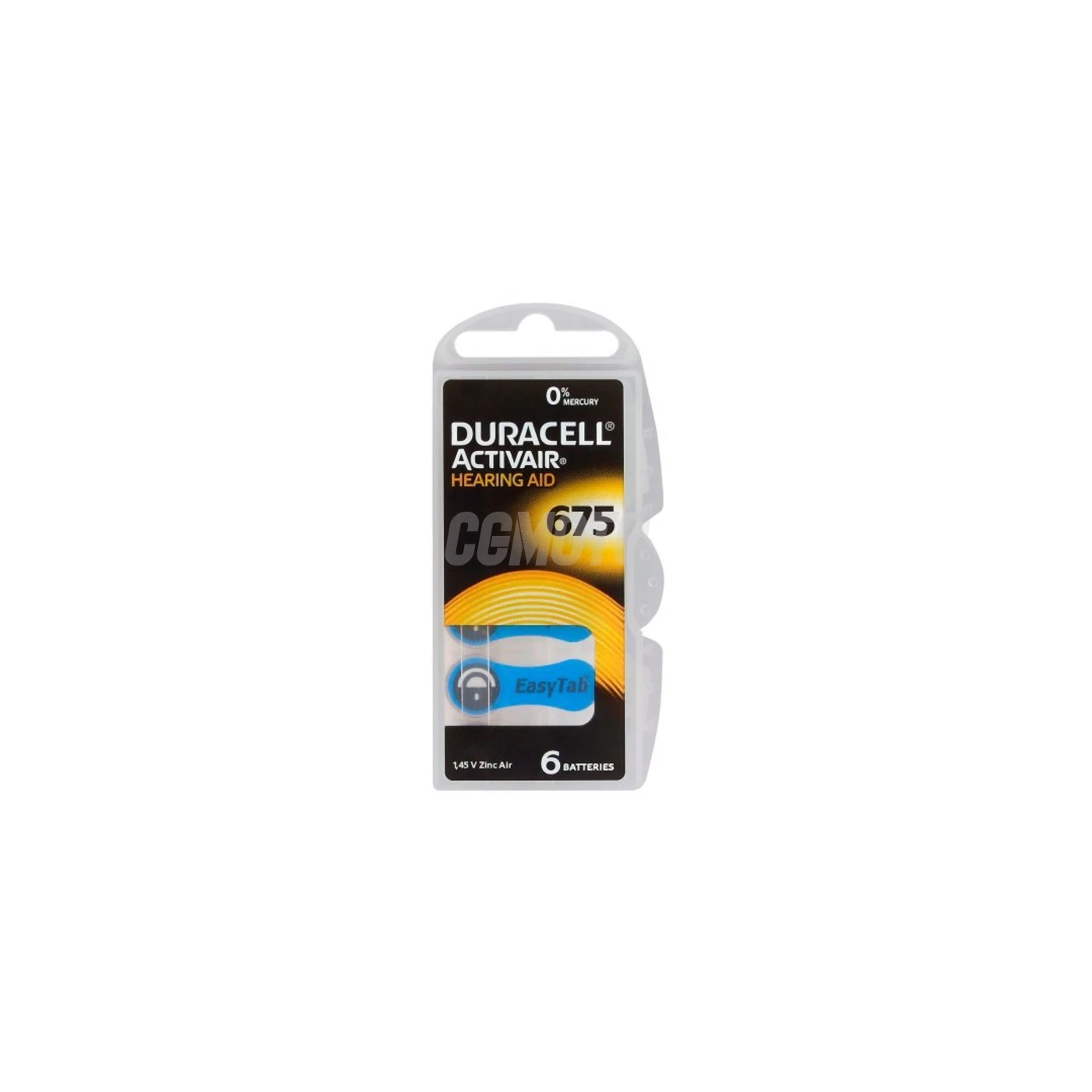Duracell ActivAir 675 MF for hearing aids x 6 batteries Duracell ActivAir 675 MF for hearing aids x 6 batteries
