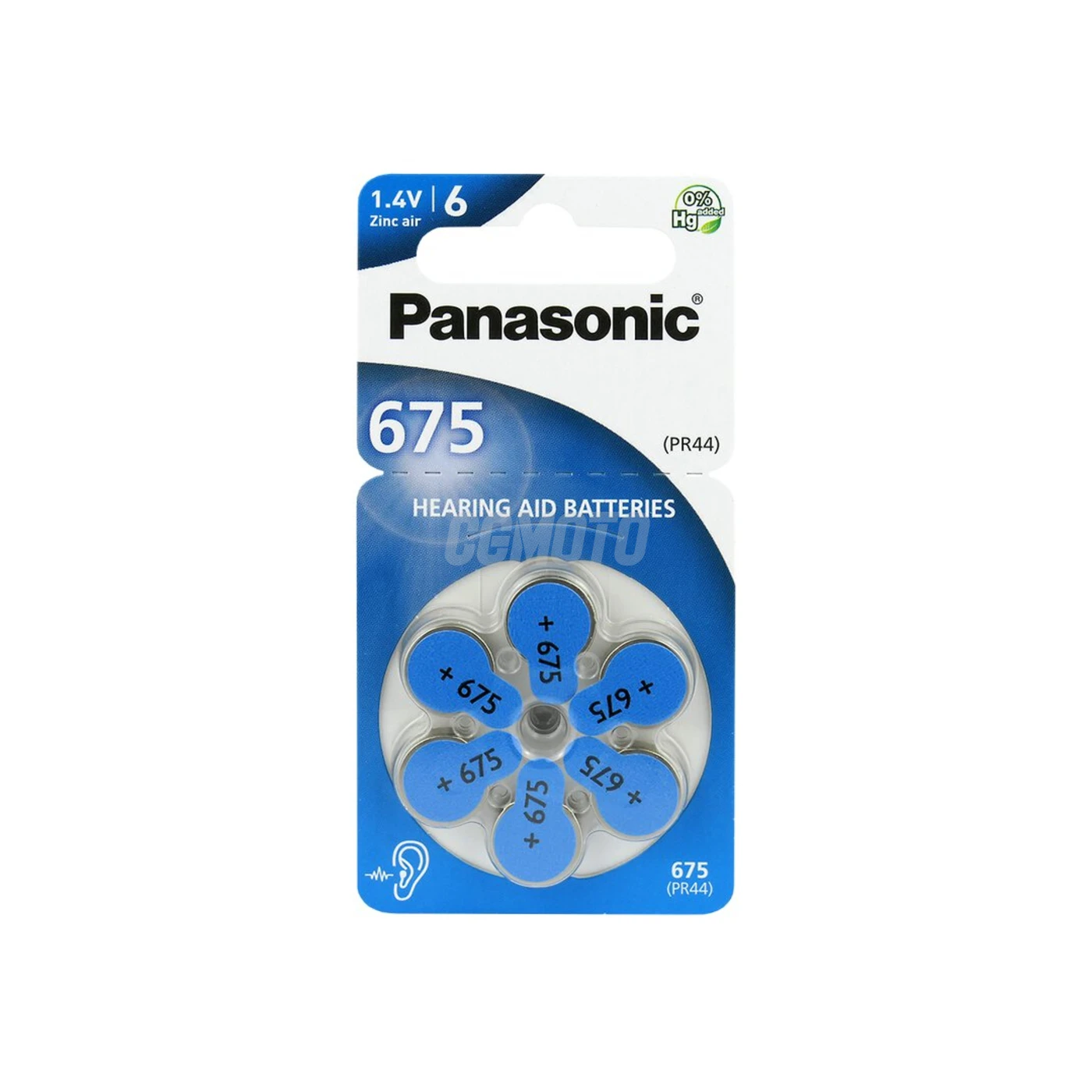 Panasonic 675 for hearing aids x 6 batteries Panasonic 675 for hearing aids x 6 batteries
