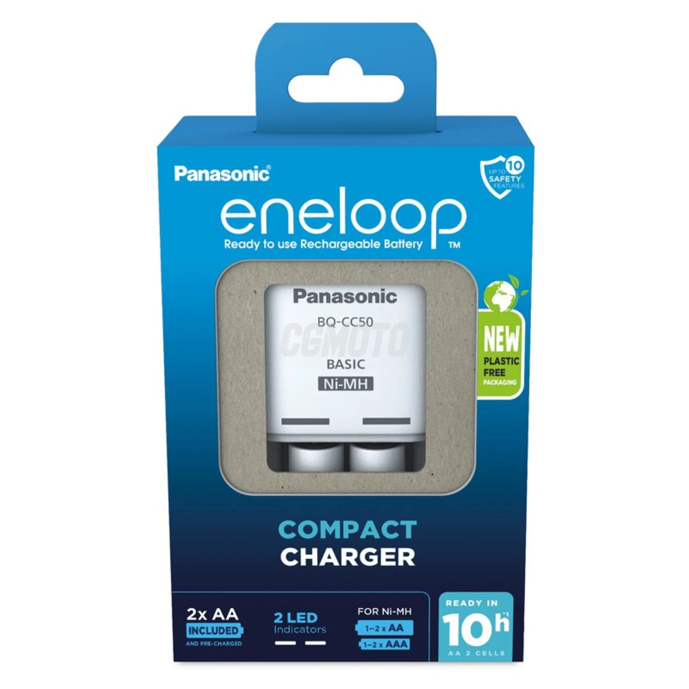 Panasonic Eneloop BQ-CC50 NI-MH rechargeable battery charger + 2 R6/AA 2000mAh batteries Panasonic Eneloop BQ-CC50 NI-MH rechargeable battery charger + 2 R6/AA 2000mAh batteries