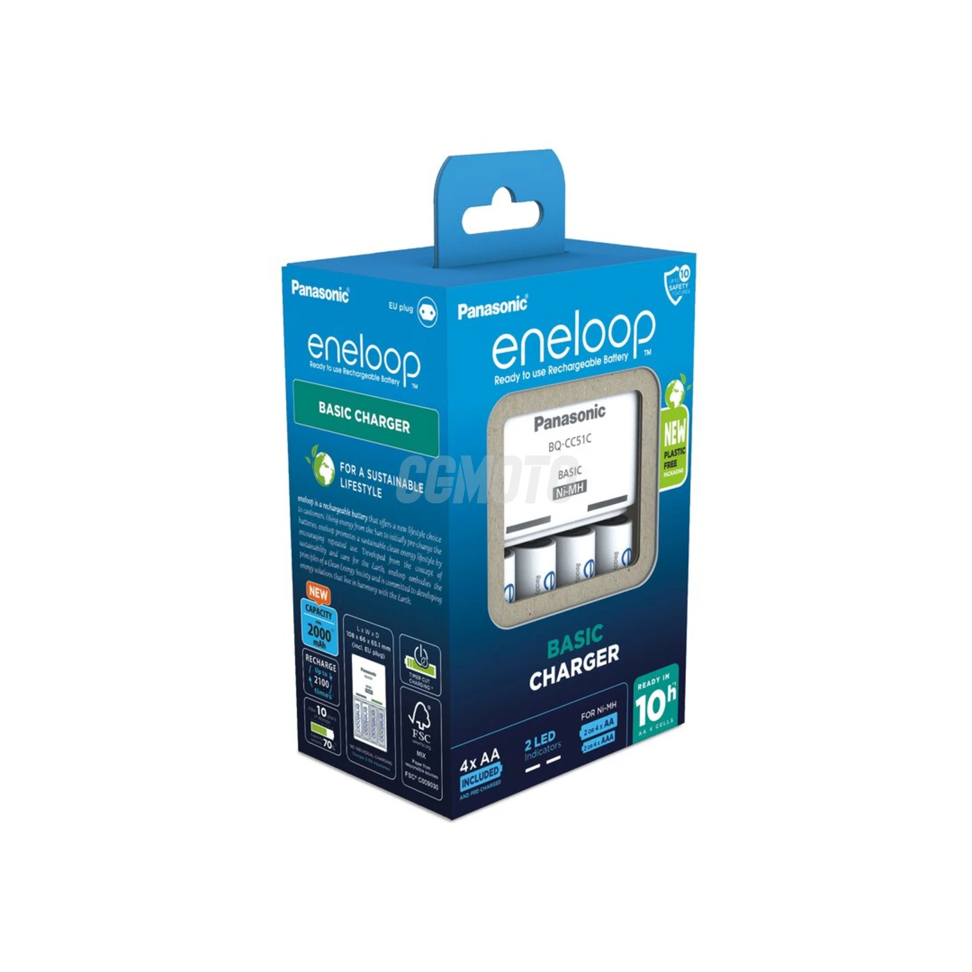 Panasonic Eneloop BQ-CC51 EKO rechargeable battery charger Ni-MH + 4 rechargeable batteries LR6/AA Eneloop 2000mAh Panasonic Eneloop BQ-CC51 EKO rechargeable battery charger Ni-MH + 4 rechargeable batteries LR6/AA Eneloop 2000mAh