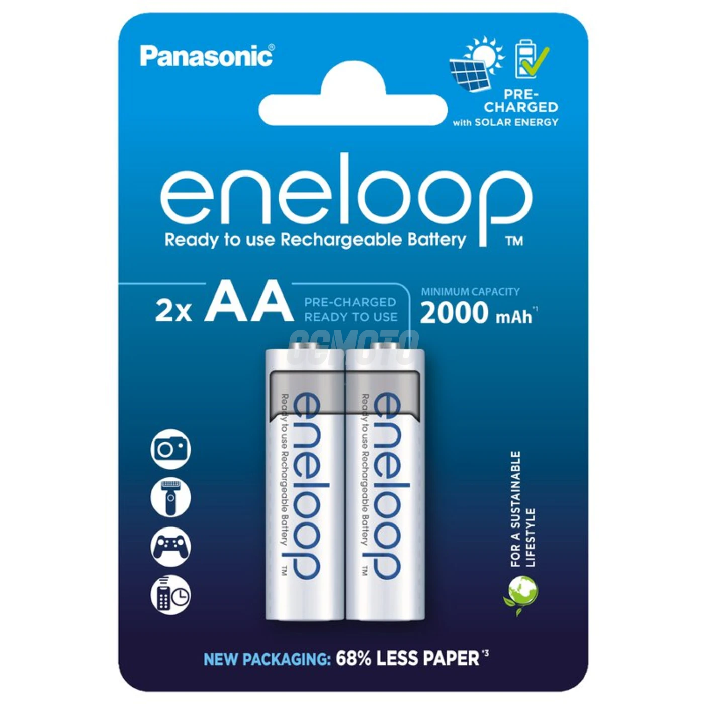 Panasonic Eneloop R6 AA 2000mAh x 2 rechargeable batteries (blister) Panasonic Eneloop R6 AA 2000mAh x 2 rechargeable batteries (blister)