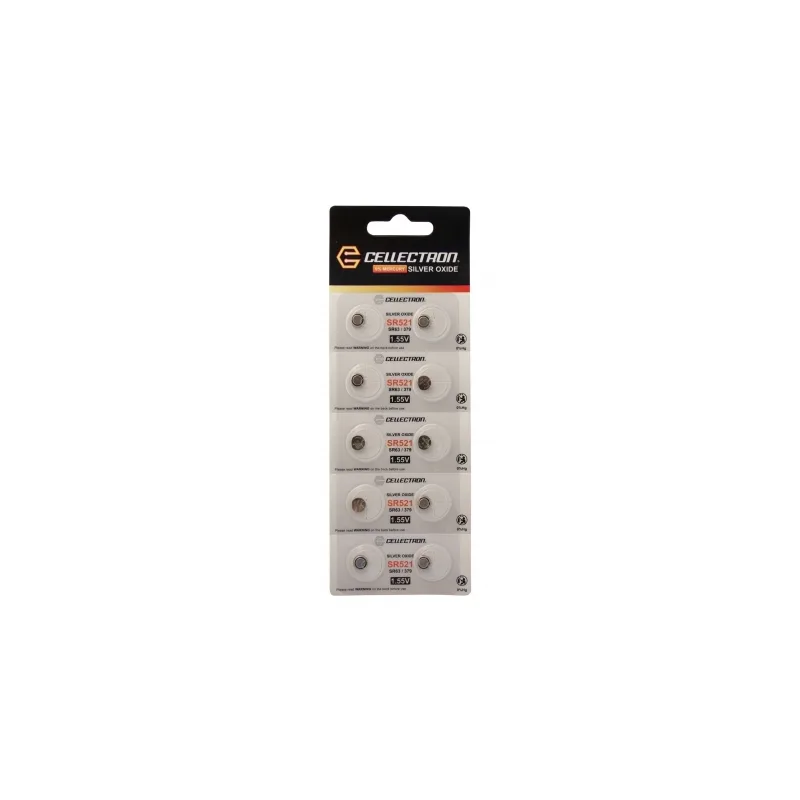 SR521 10 Silver Oxide battery SR521 / SR63 / 379 1,55V Cellectron