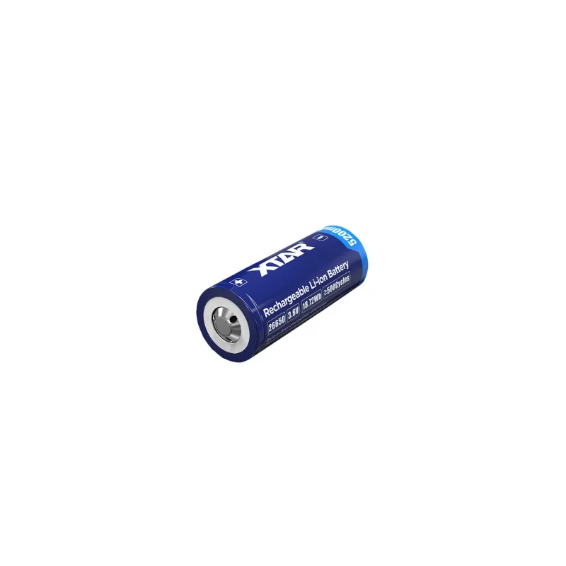 Xtar 26650 3.6V Li-ion 5200mAh battery with BUTTON TOP protection