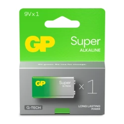 1 alkaline battery 6LF22 9 V Super 