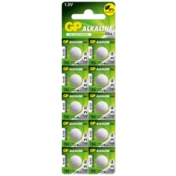 Alkaline button cell battery 10 x GP 186 / LR43 / V12GA - 1,5V - GP Battery