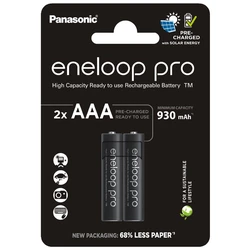 Panasonic Eneloop PRO NEW Ni-MH 930mAh R03/AAA x 2 rechargeable batteries (blister)