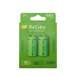 2 rechargeable NIMH batteries C 1,2 V Recyko 3000 mAh 2 rechargeable NIMH batteries C 1,2 V Recyko 3000 mAh