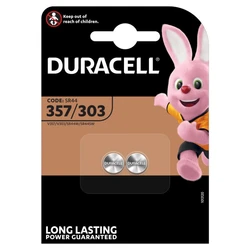 Duracell silver 357-303/G13/SR44W x 2 batteries Duracell silver 357-303/G13/SR44W x 2 batteries