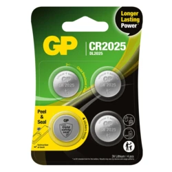 4 lithium button batteries CR2025 3 V 