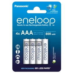 Panasonic Eneloop R03 / AAA 800mAh x 4 rechargeable batteries (blister)