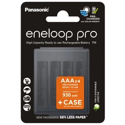 Panasonic Eneloop PRO NEW Ni-MH 930mAh R03/AAA x 4 rechargeable batteries (blister + box)