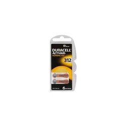 Duracell ActivAir 312 MF for hearing aids x 6 batteries