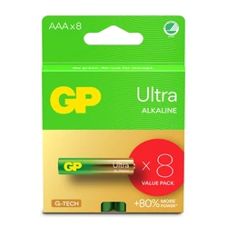 8 alkaline batteries AAA 1,5 V Ultra 