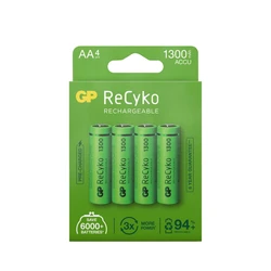 Blister of 4 batteries rechargeable Recyko+ AA 1300mAh