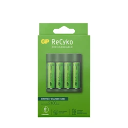Charger 6 hours GP B421 (USB) + 4 NiMH batteries AA 2000 mAh