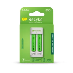 Standard charger GP E211 + 2 NiMH batteries AAA 850 mAh Standard charger GP E211 + 2 NiMH batteries AAA 850 mAh